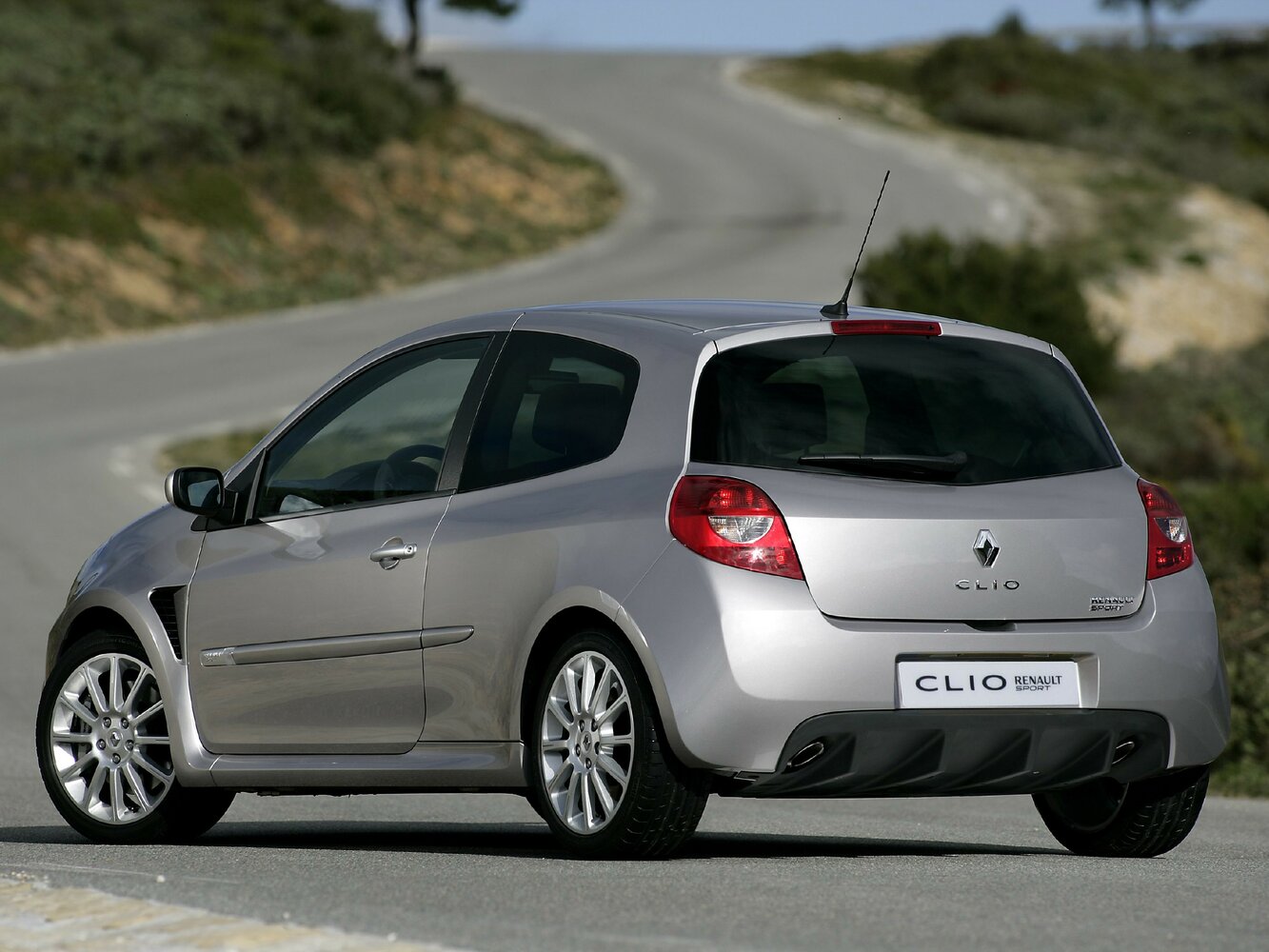 Renault Clio RS, III, 2006–2009, Hatchback 3 door: Rear three-quarter view