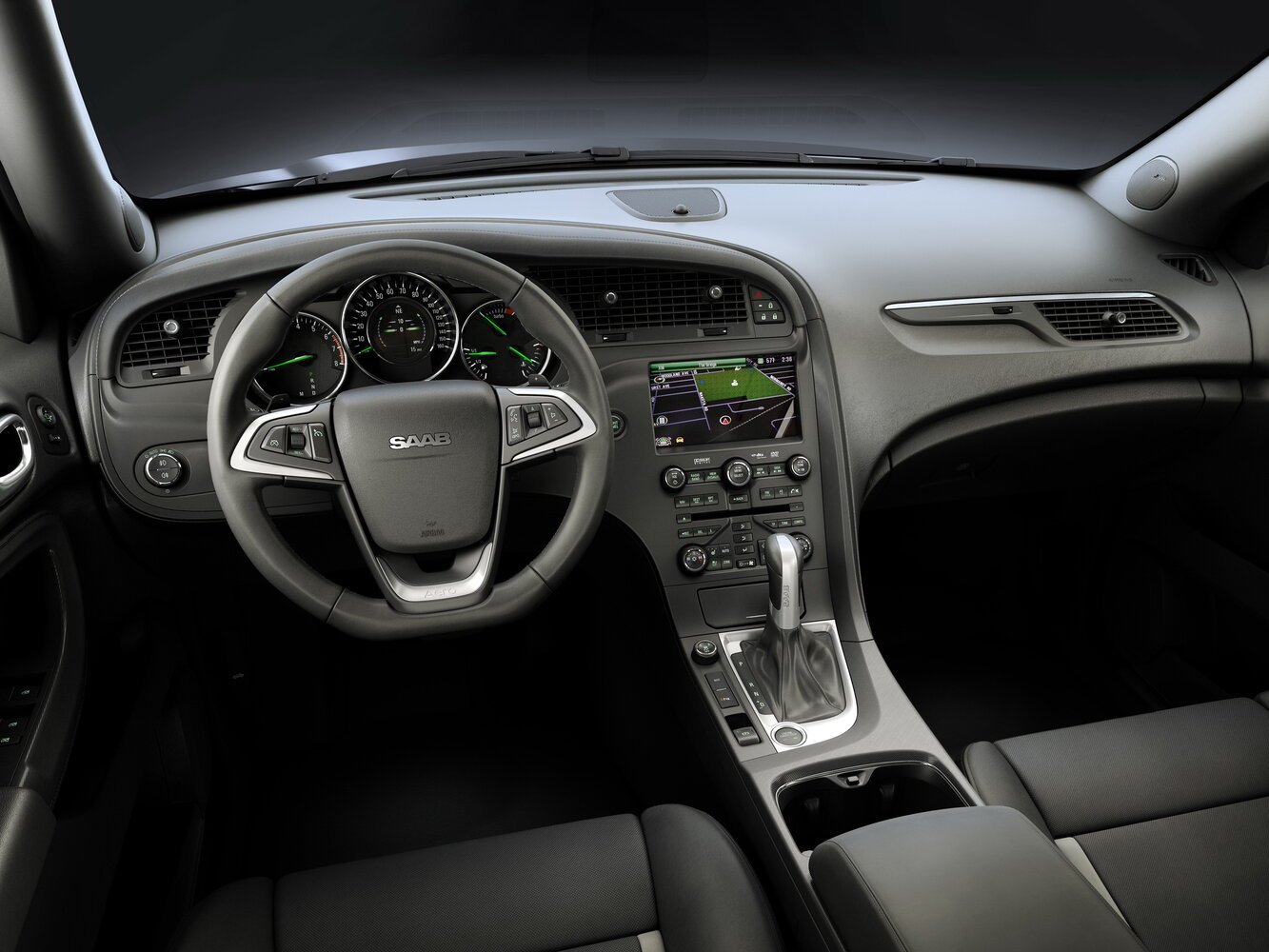 Saab 9-5, II, 2010–2012, Седан: Передняя панель