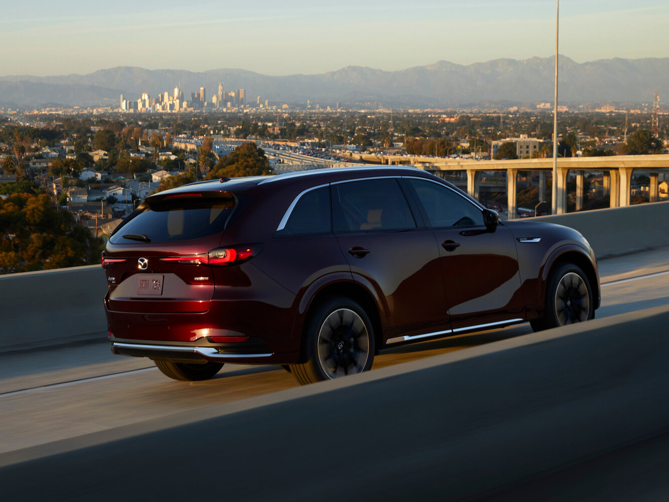 Mazda CX-90, , 2023–2026, SUV 5 door: Rear three-quarter view
