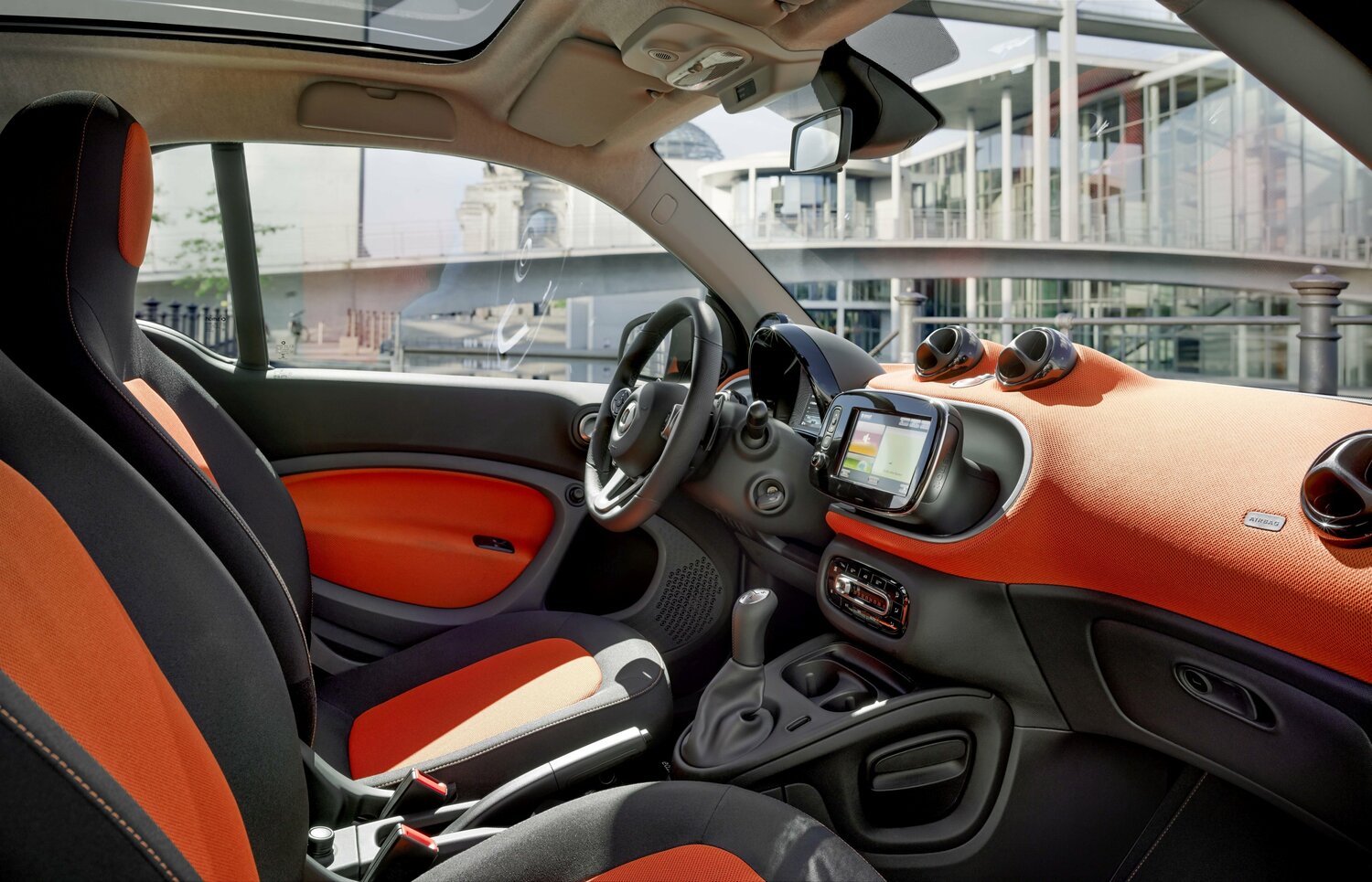 Smart Fortwo, III, 2014–2024, Хэтчбек 3 дв.: Передняя часть салона
