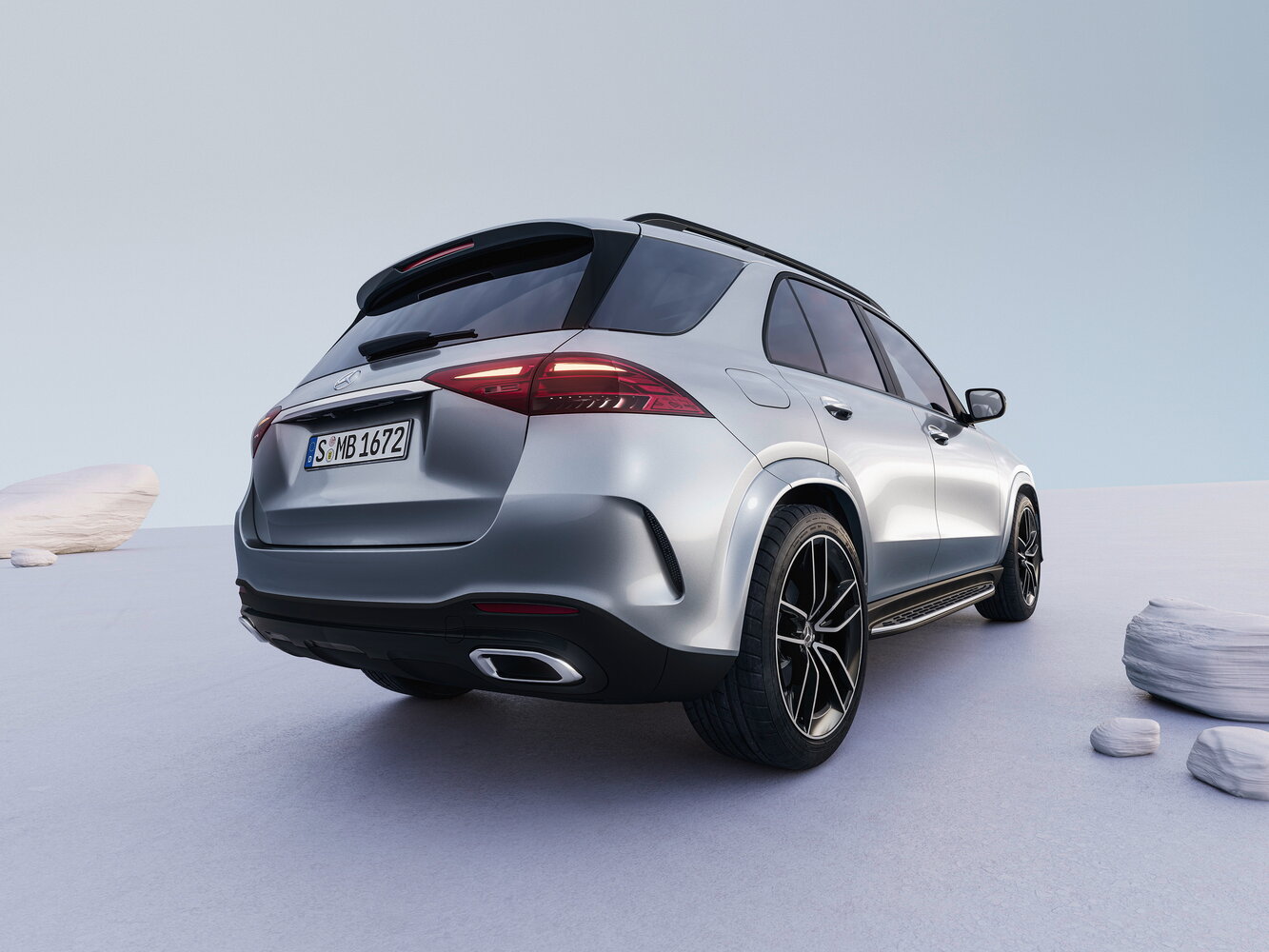 Mercedes-Benz GLE, II (V167) Рестайлинг, 2023–2026, Внедорожник 5 дв.: Вид сзади в три четверти