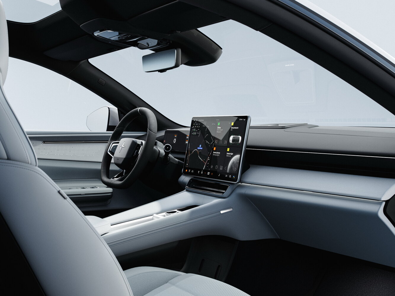 Polestar 4, , 2023–2026, Внедорожник 5 дв.: Передняя часть салона