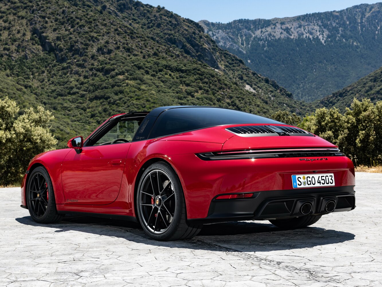 Porsche 911, VIII (992) Рестайлинг, 2024–2026, Тарга Targa: Вид сзади в три четверти