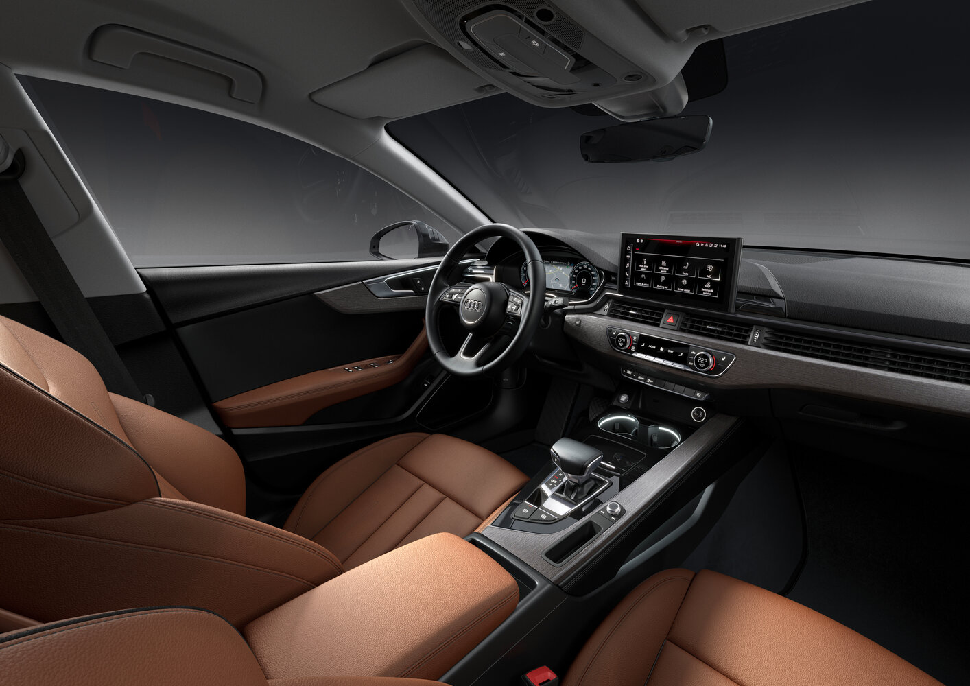Audi A5, II (F5) Рестайлинг, 2019–2025, Лифтбек Sportback: Передняя часть салона