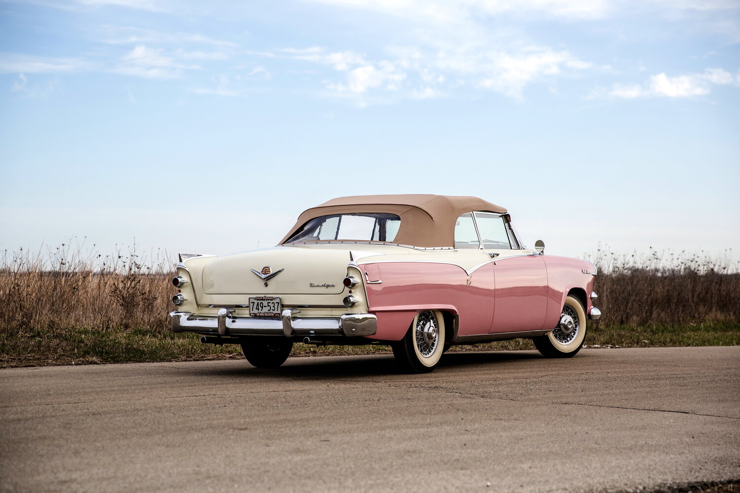 Dodge Custom Royal, I, 1955–1956, Кабриолет: Вид сзади в три четверти