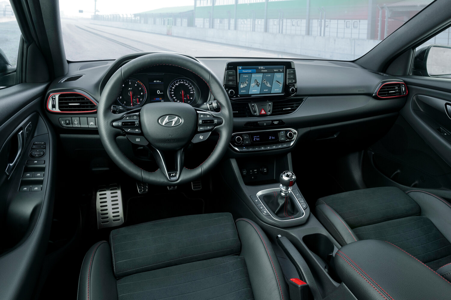Hyundai i30 N, I, 2017–2021, Фастбек Fastback: Передняя часть салона