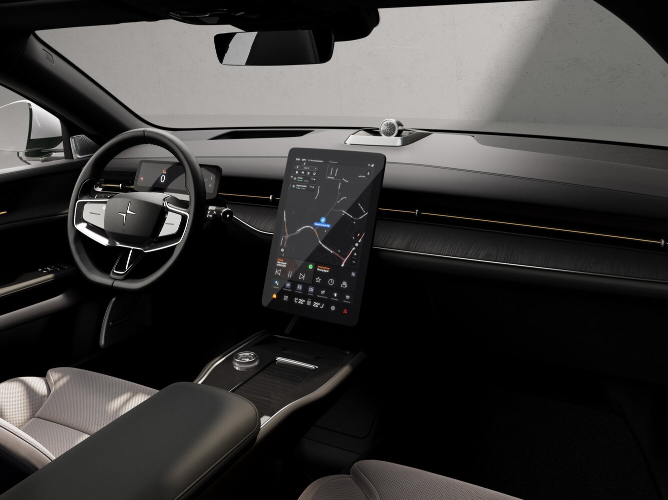 Polestar 3, , 2024–2026, Внедорожник 5 дв.: Передняя часть салона