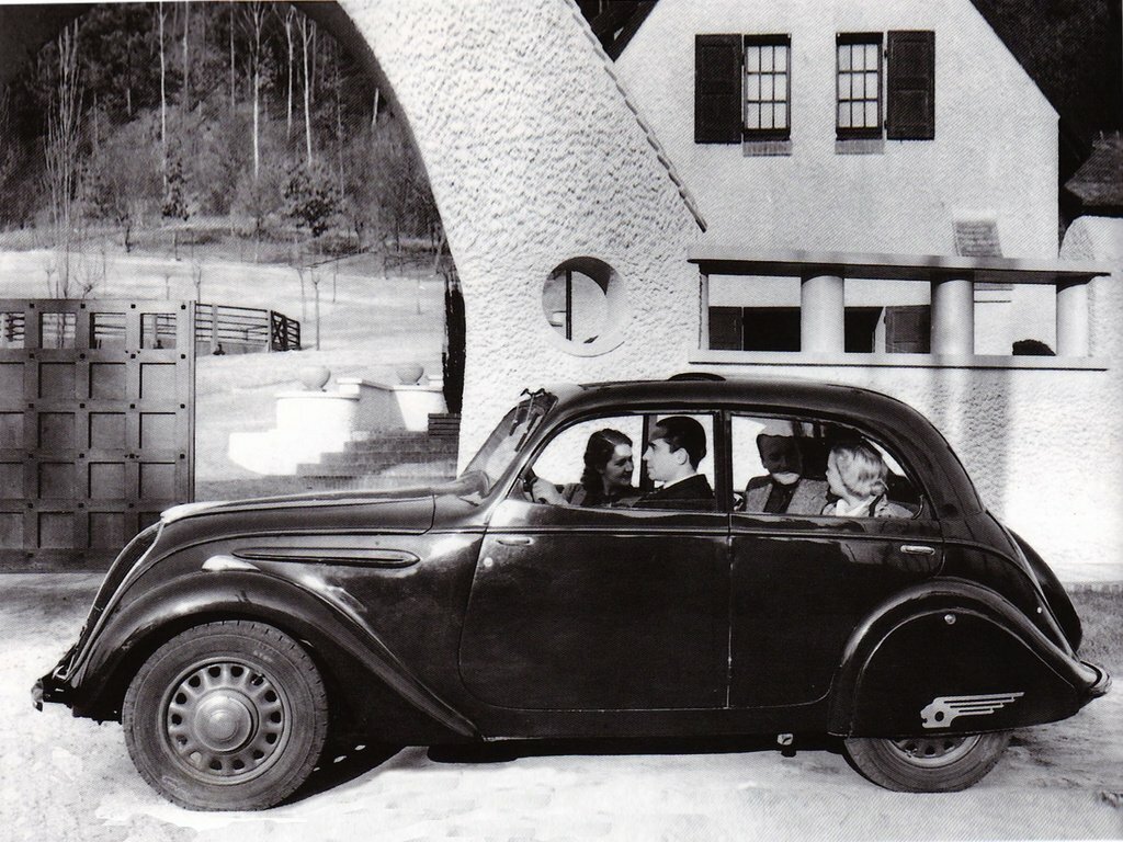 Peugeot 202, , 1938–1948, Седан: Вид сбоку