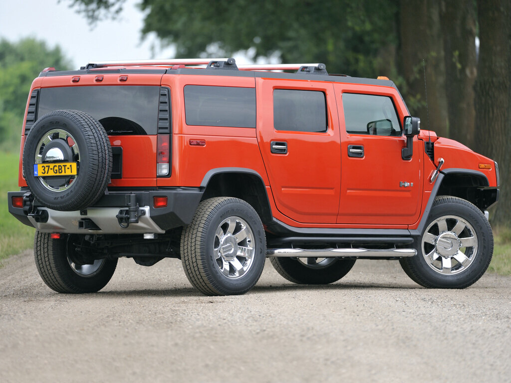 Hummer H2, I facelift, 2007–2009, SUV 5 door: Rear three-quarter view