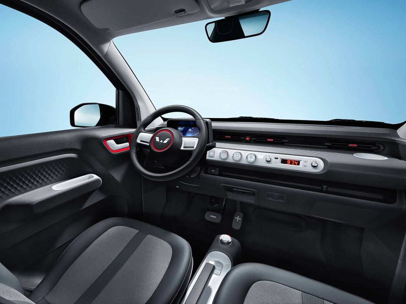 Wuling Mini EV, III, 2022–2026, Хэтчбек 3 дв. Gameboy: Передняя часть салона