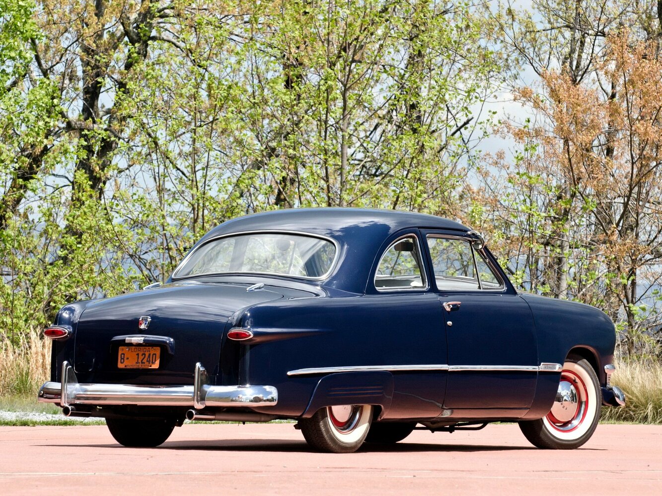 Ford Custom, , 1949–1955, Coupe: Rear three-quarter view