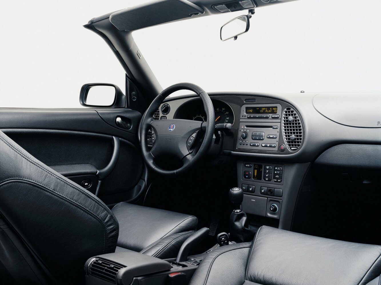 Saab 9-3, I, 1998–2003, Кабриолет: Передняя часть салона