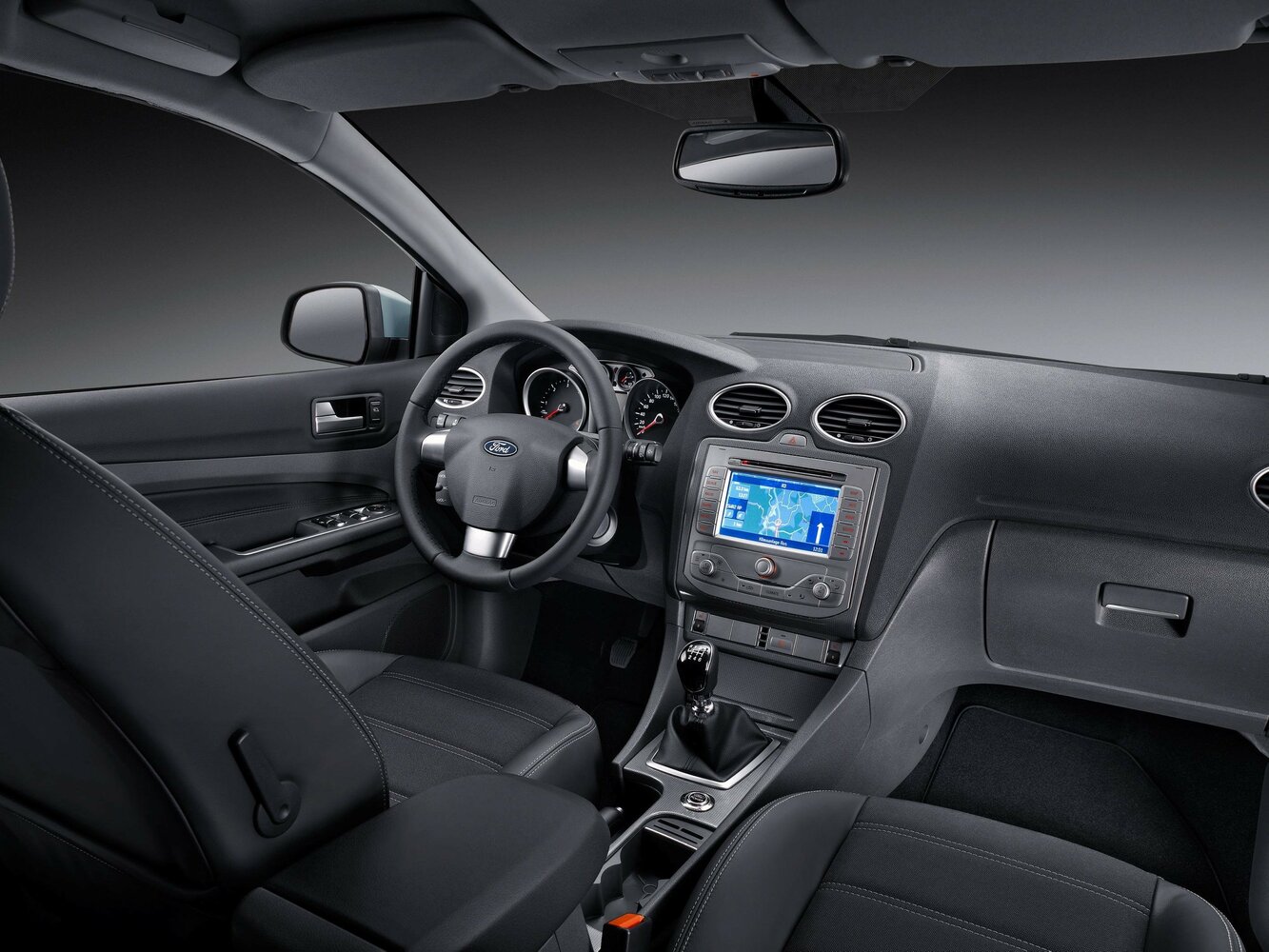Ford Focus, II Рестайлинг, 2007–2011, Универсал 5 дв.: Передняя часть салона