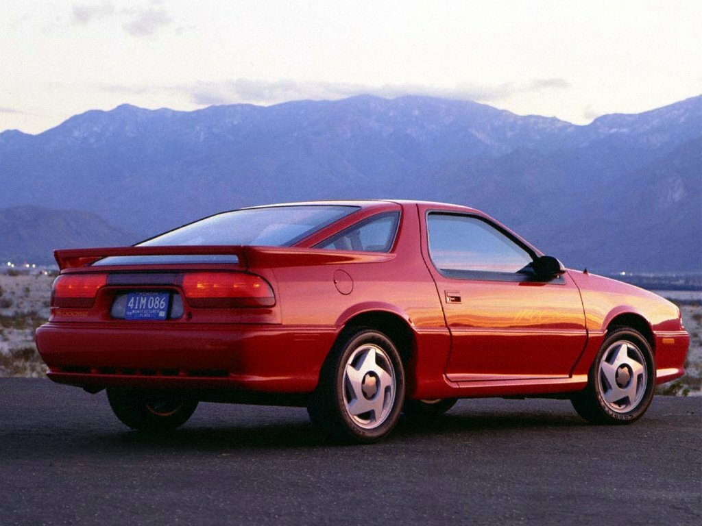 Dodge Daytona, , 1984–1993, Hatchback 3 door: Rear three-quarter view