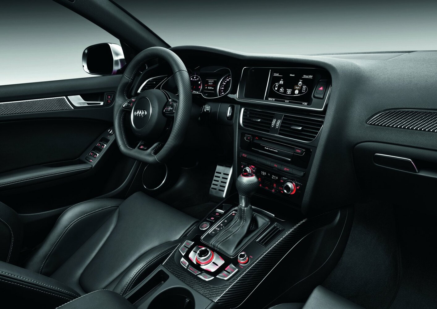 Audi RS 4, III (B8), 2012–2015, Универсал 5 дв.: Передняя часть салона