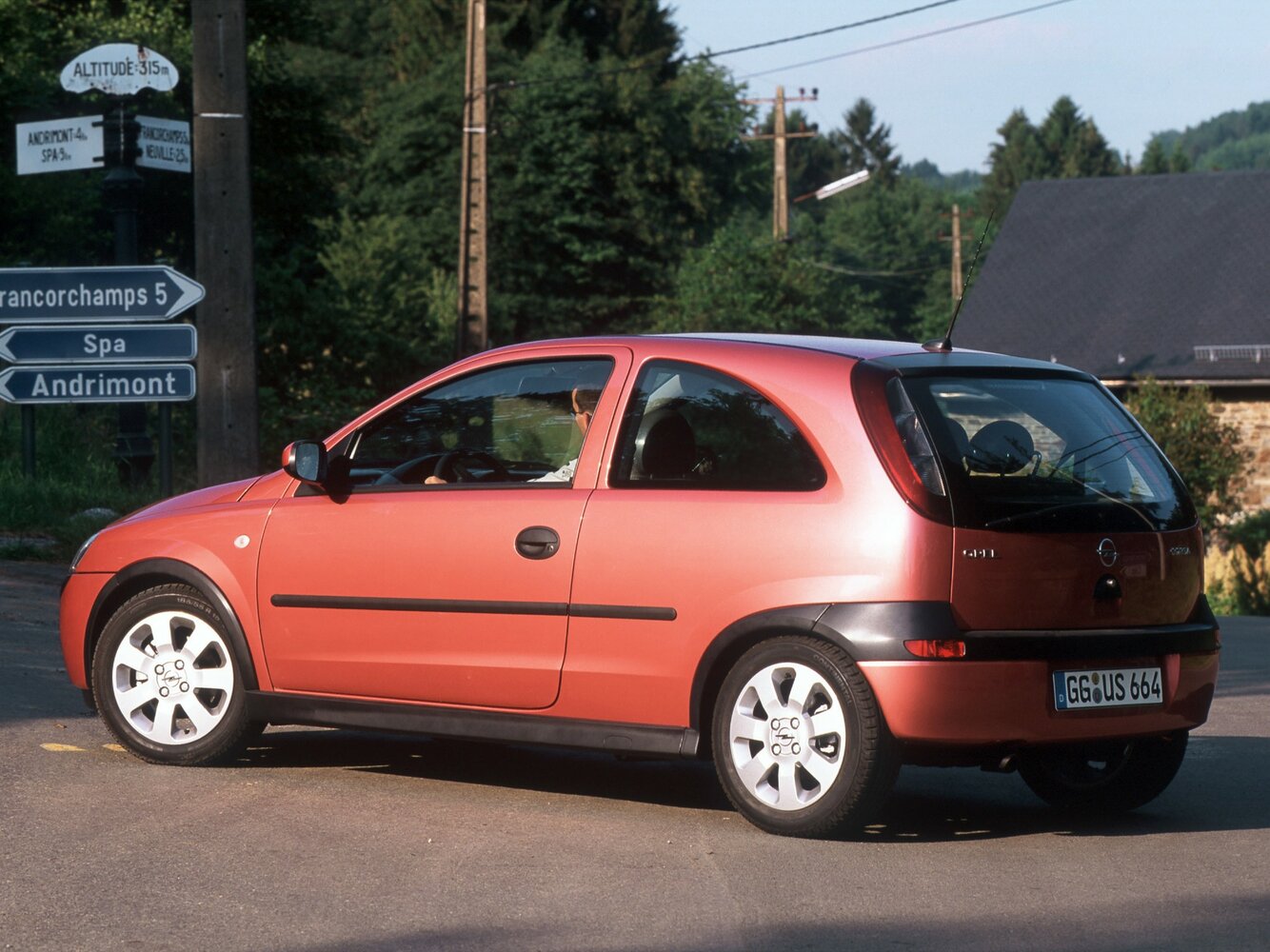 Opel Corsa, C, 2000–2003, Hatchback 3 door: Rear three-quarter view