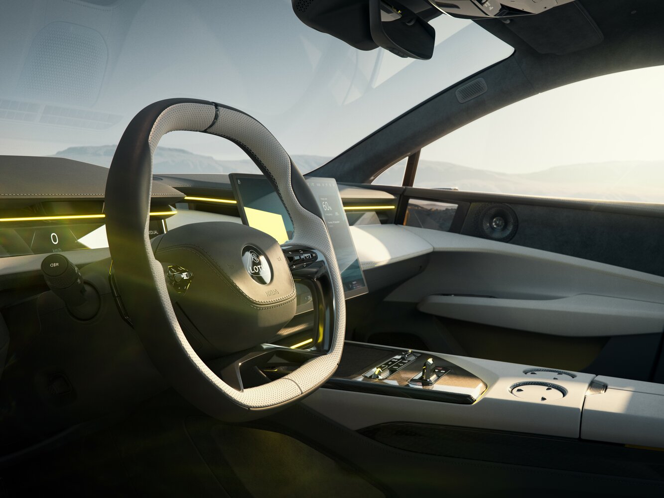 Lotus Emeya, , 2024–2026, Лифтбек: Передняя часть салона