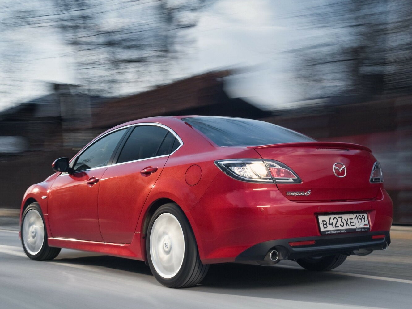 Mazda 6, II (GH) facelift, 2009–2013, Sedan: Rear three-quarter view