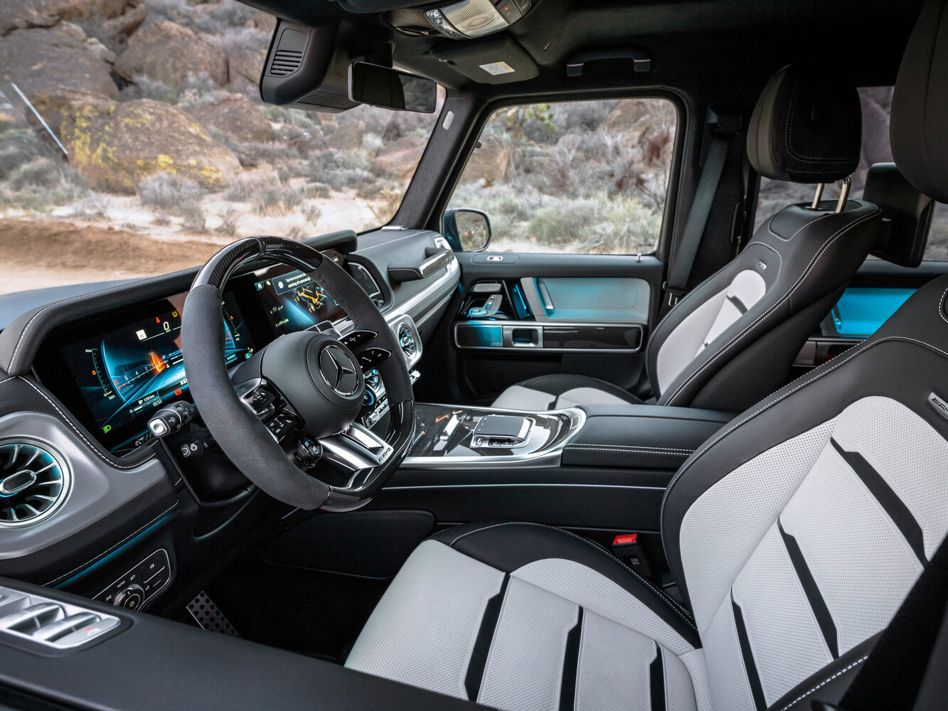 Mercedes-Benz G-Класс AMG, II (W465) Рестайлинг, 2024–2026, Внедорожник 5 дв.: Передняя часть салона