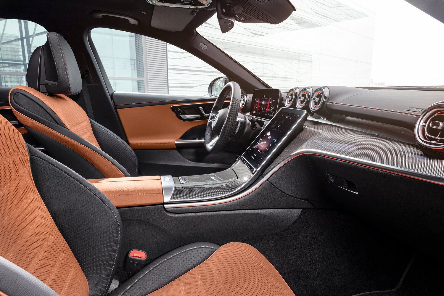 Mercedes-Benz C-Класс, V (W206), 2021–2026, Седан: Передняя часть салона