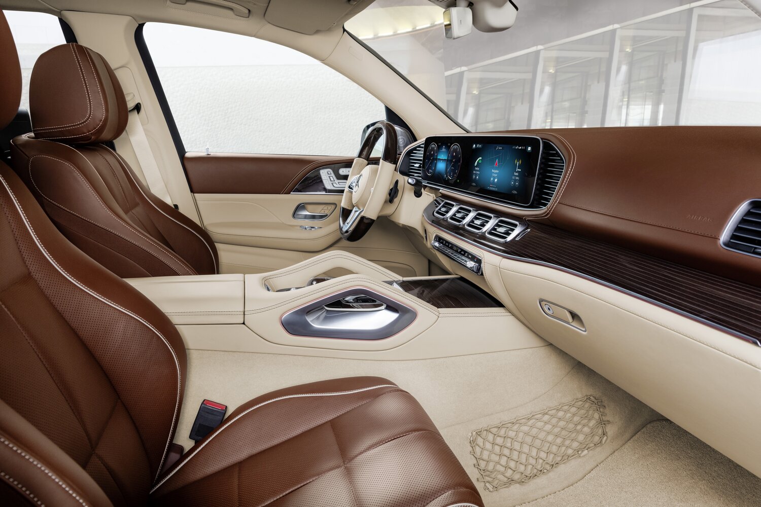 Mercedes-Benz Maybach GLS, I, 2019–2023, Внедорожник 5 дв.: Передняя часть салона