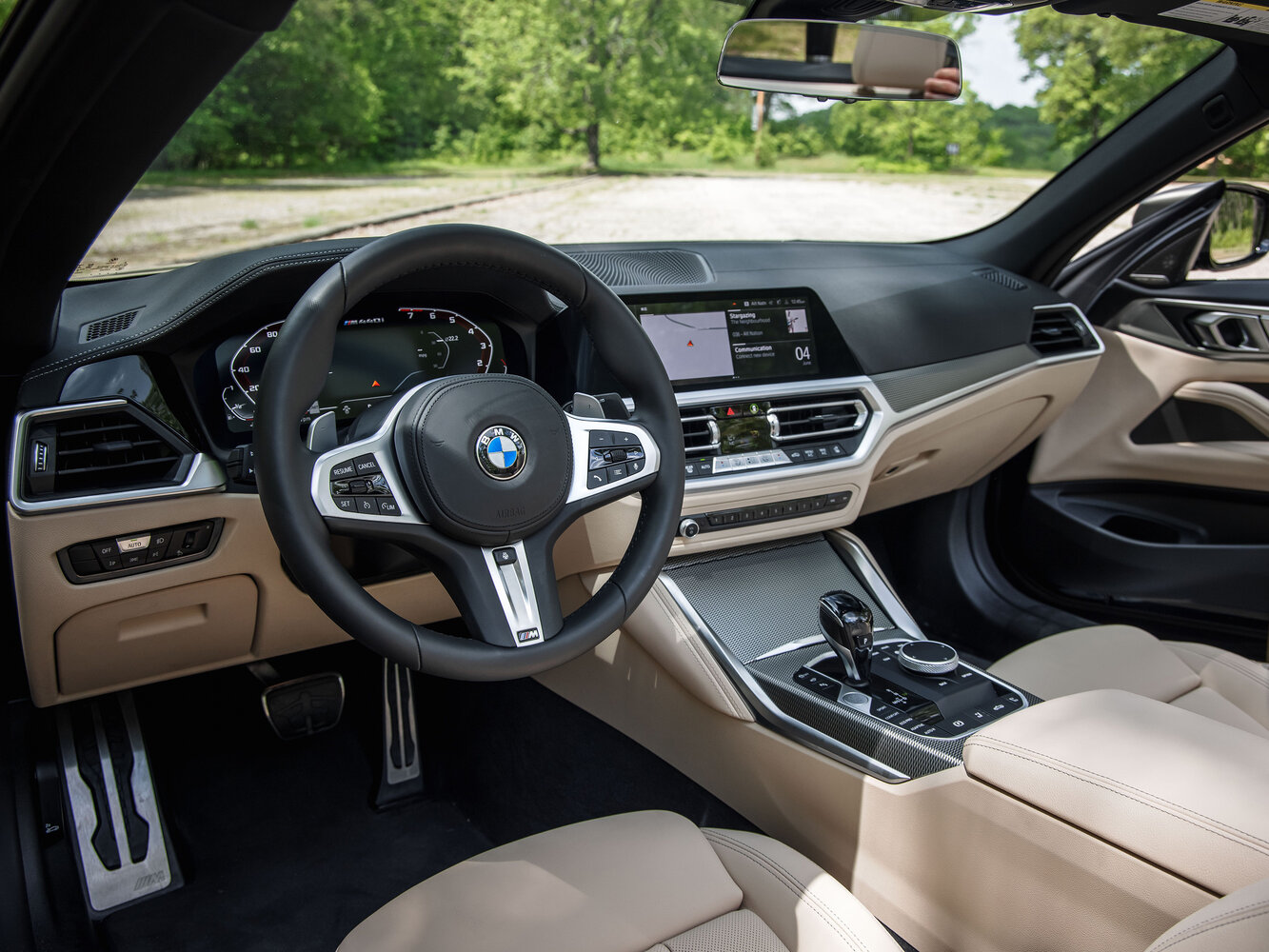 BMW 4 серии, G22, G23, G26, 2020–2024, Кабриолет: Передняя часть салона