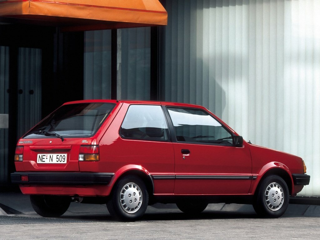 Nissan Micra, I (K10), 1982–1992, Hatchback 3 door: Rear three-quarter view
