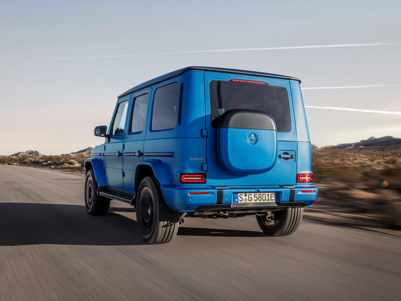 Mercedes-Benz G-Класс, III (W465) Рестайлинг, 2024–2026, Внедорожник 5 дв. EQ Technology: Вид сзади в три четверти