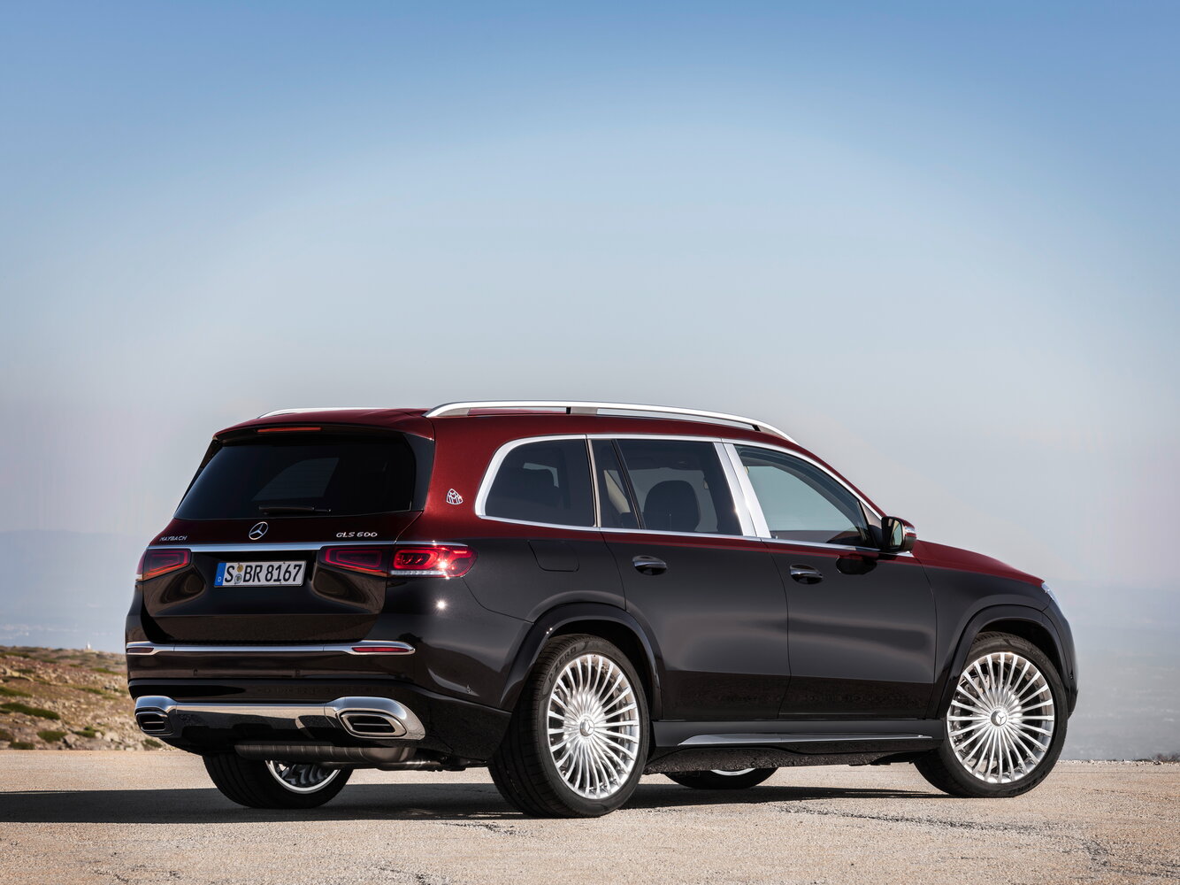 Mercedes-Benz Maybach GLS, I, 2019–2023, Внедорожник 5 дв.: Вид сзади в три четверти