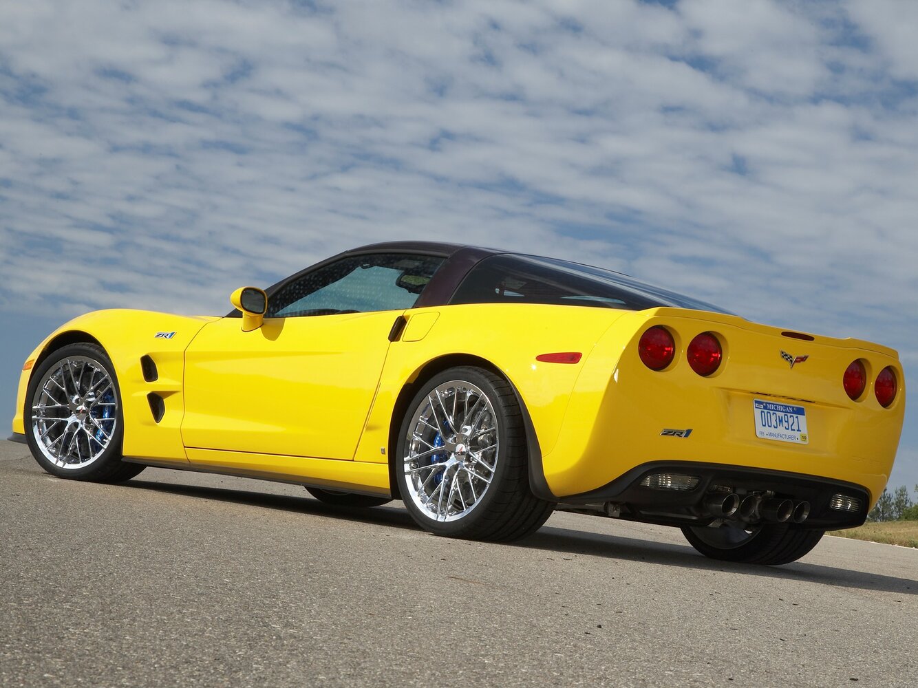 Chevrolet Corvette, C6, 2004–2014, Тарга: Вид сзади в три четверти