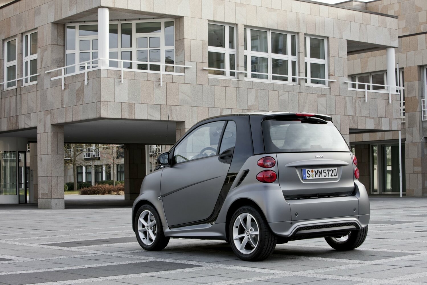 Smart Fortwo, II, 2007–2015, Hatchback 3 door: Rear three-quarter view