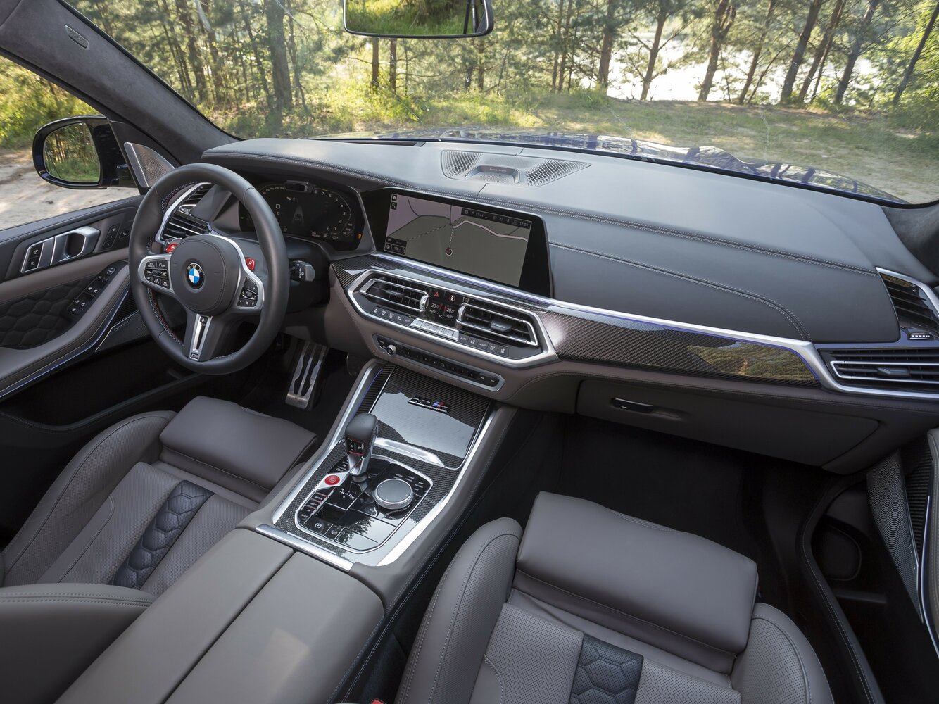 BMW X5 M, III (F95), 2019–2023, Внедорожник 5 дв.: Передняя часть салона