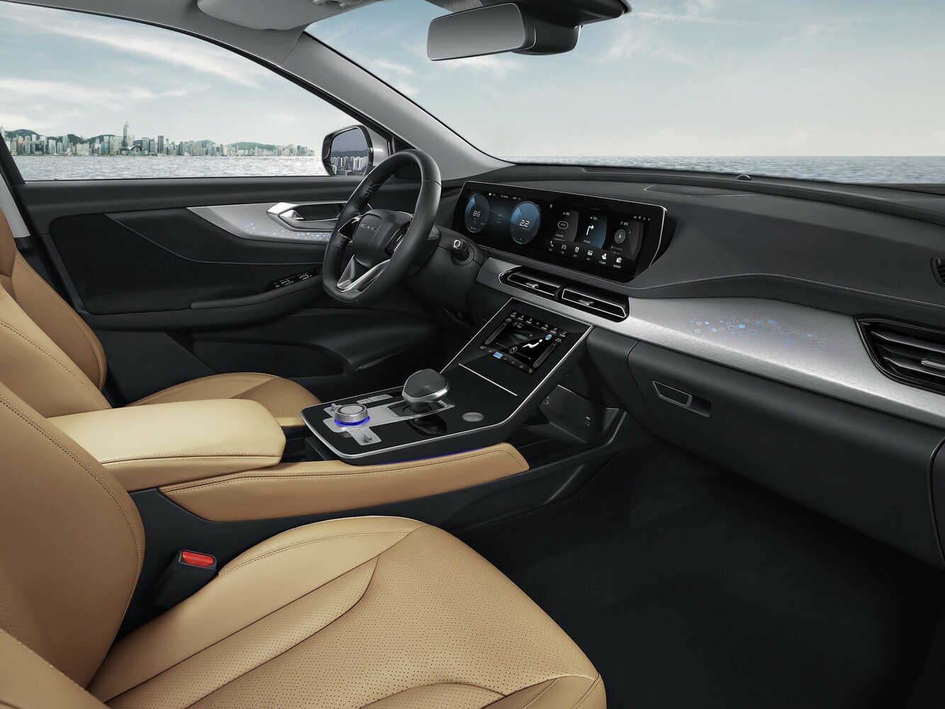 BAIC X7, I, 2020–2025, Внедорожник 5 дв.: Передняя часть салона