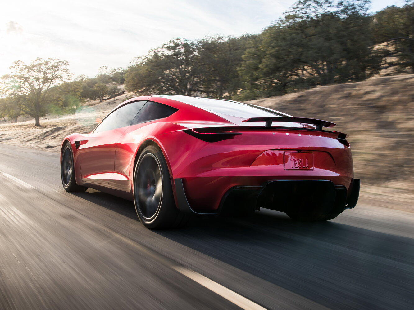 Tesla Roadster, Concept, 2017–2017, Тарга: Вид сзади в три четверти