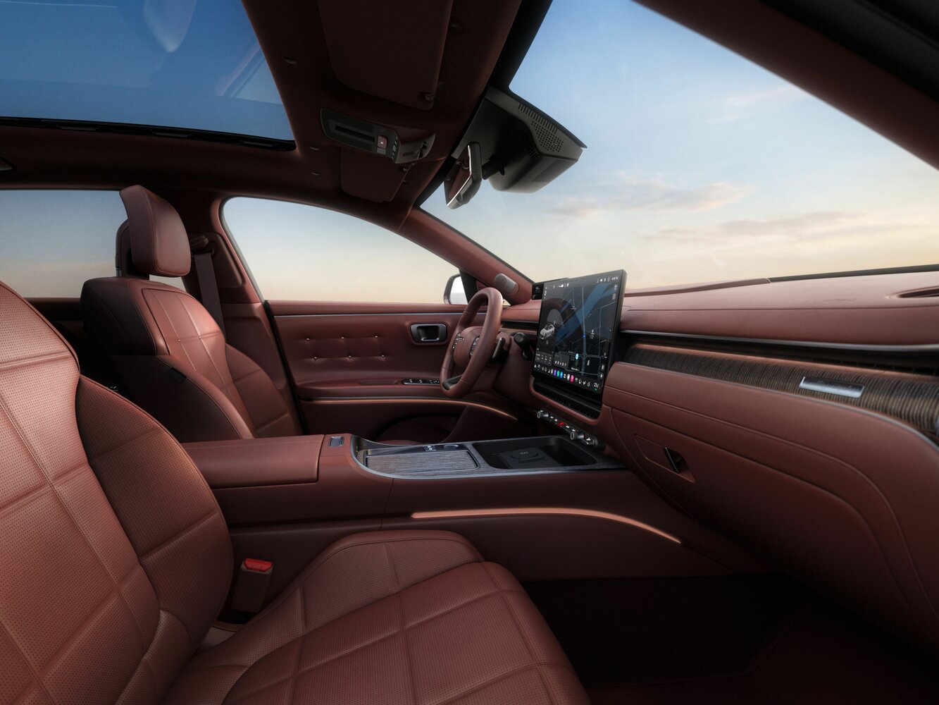 Hyundai Grandeur, VII Рестайлинг, 2026–2026, Седан: Передняя часть салона