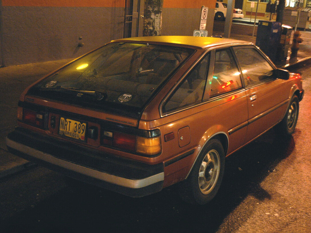 Nissan Sentra, I (B11), 1982–1986, Coupe: Rear three-quarter view