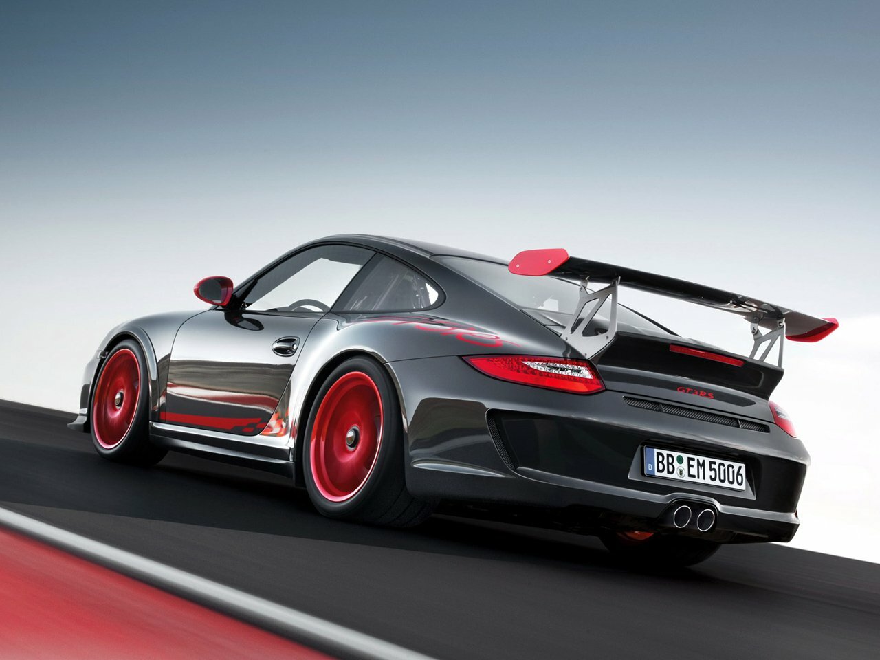 Porsche 911 GT3, 997 Рестайлинг, 2009–2011, Купе RS: Вид сзади в три четверти
