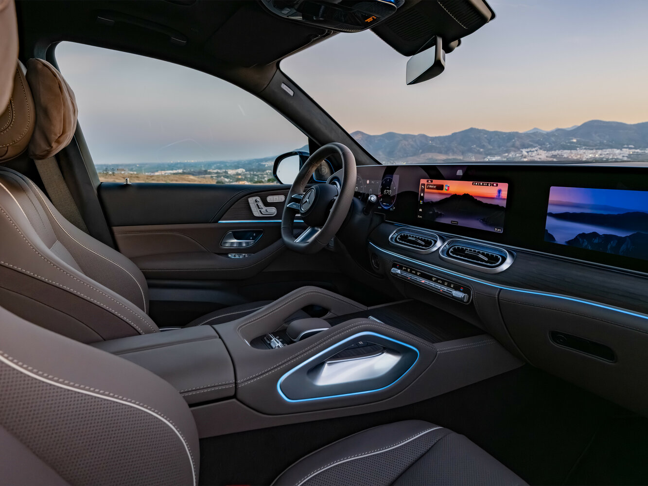 Mercedes-Benz GLS, II (X167) Рестайлинг 2, 2026–2026, Внедорожник 5 дв.: Передняя часть салона