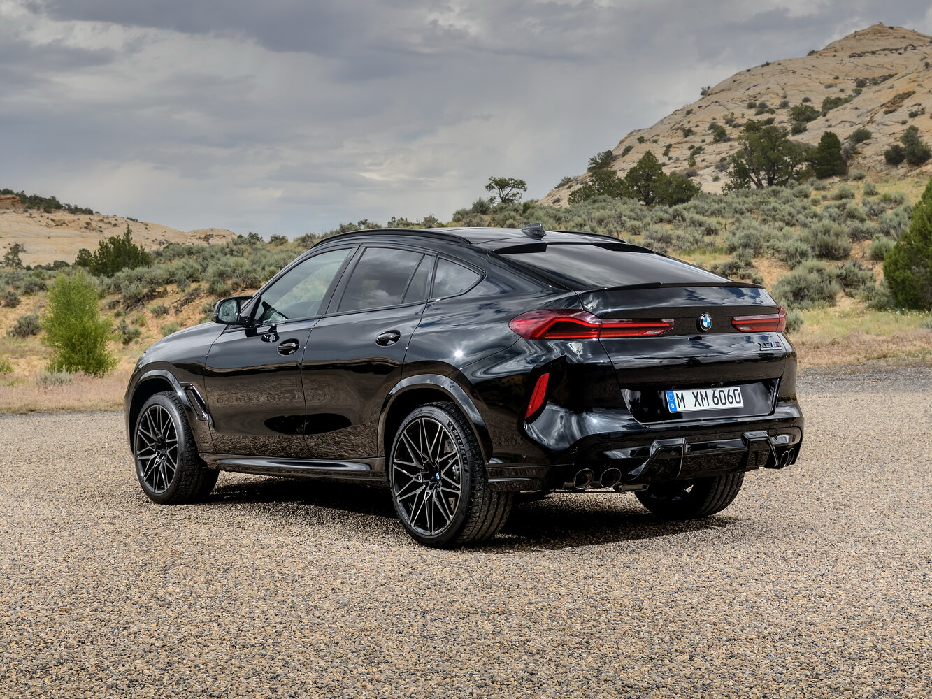 BMW X6 M, III (F96), 2019–2023, Внедорожник 5 дв.: Вид сзади в три четверти