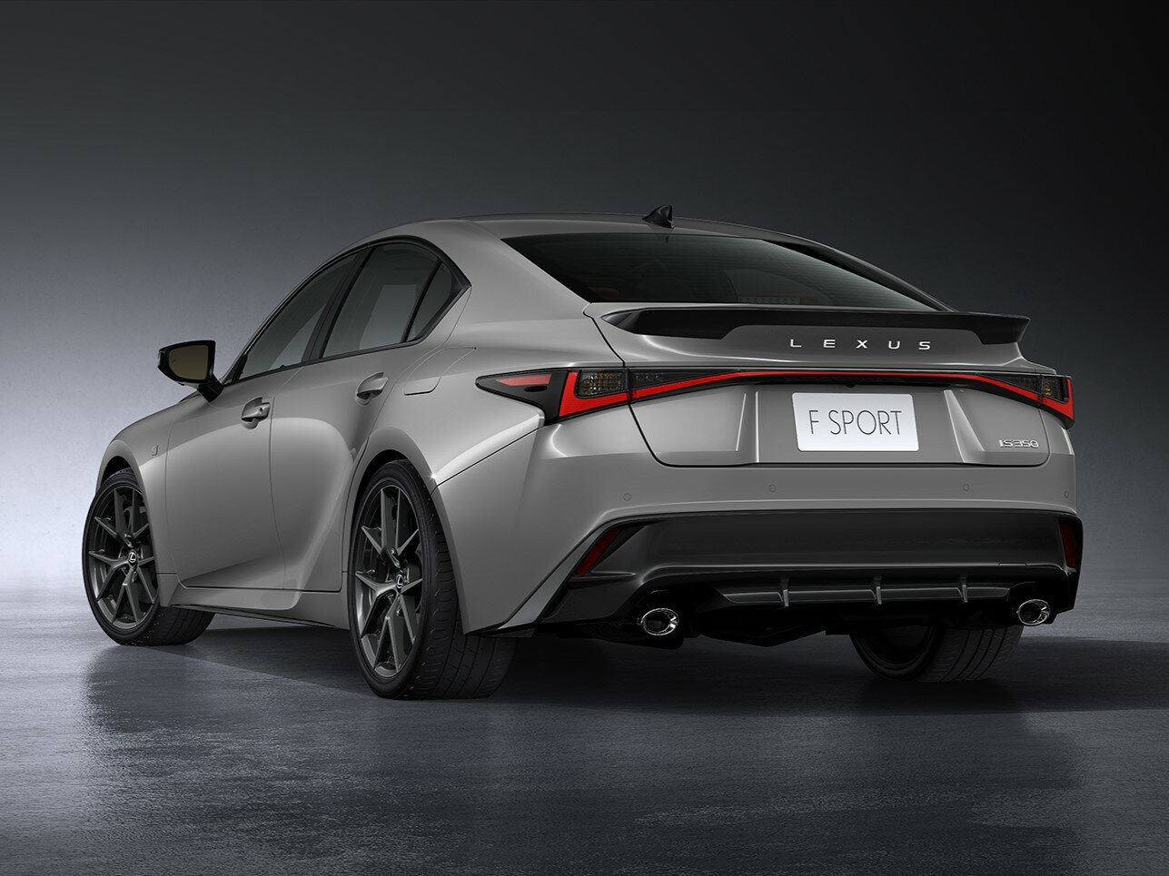 Lexus IS, III facelift 3, 2025–2026, Sedan: Rear three-quarter view
