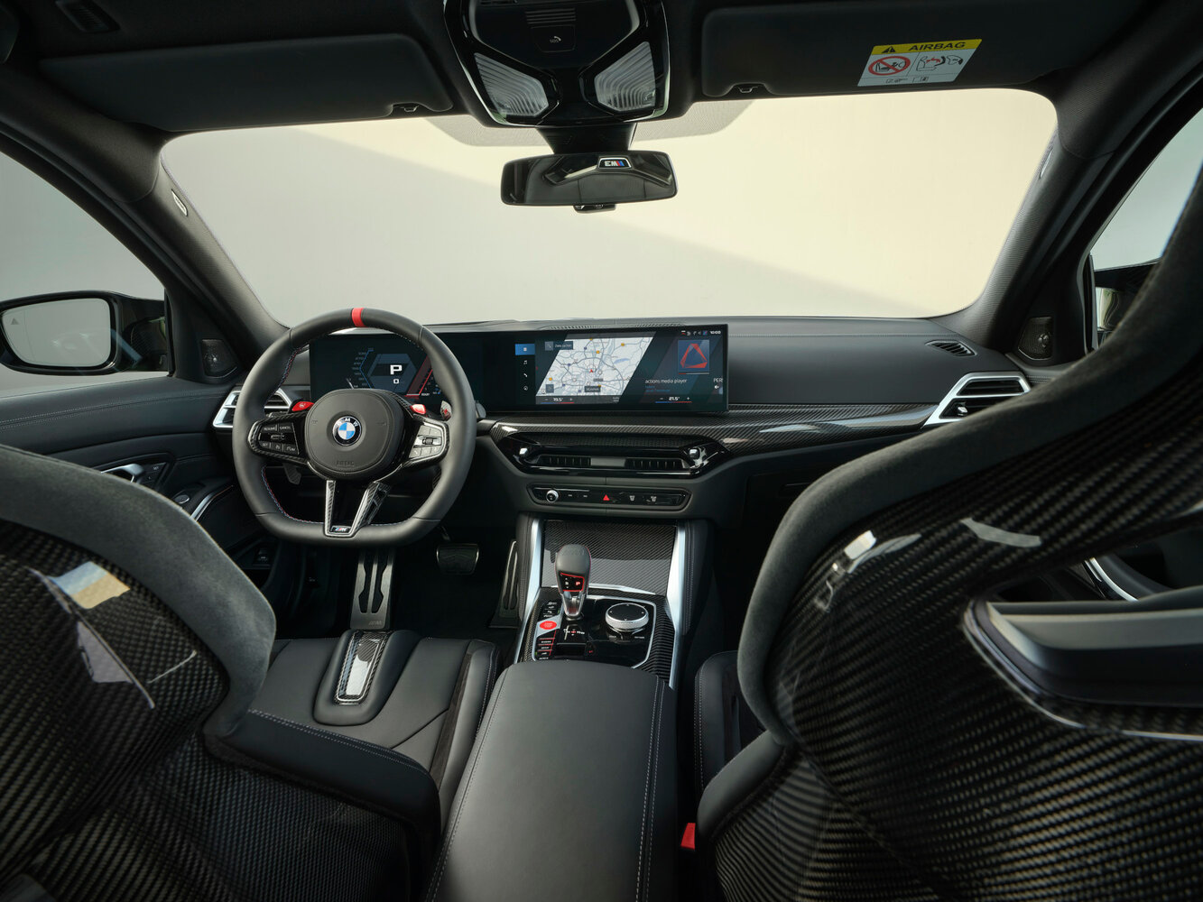 BMW M3, VI (G80) Рестайлинг, 2024–2026, Седан: Передняя часть салона