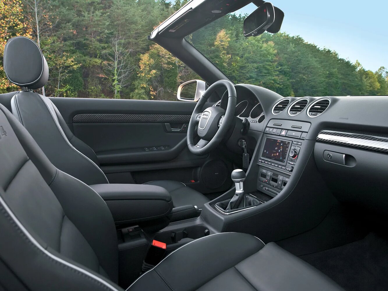 Audi RS 4, II (B7), 2005–2009, Кабриолет: Передняя часть салона