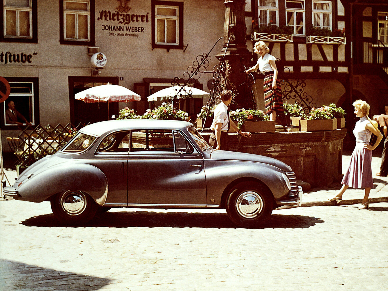 DKW 3=6, F91, 1953–1955, Sedan 2 door: Side view