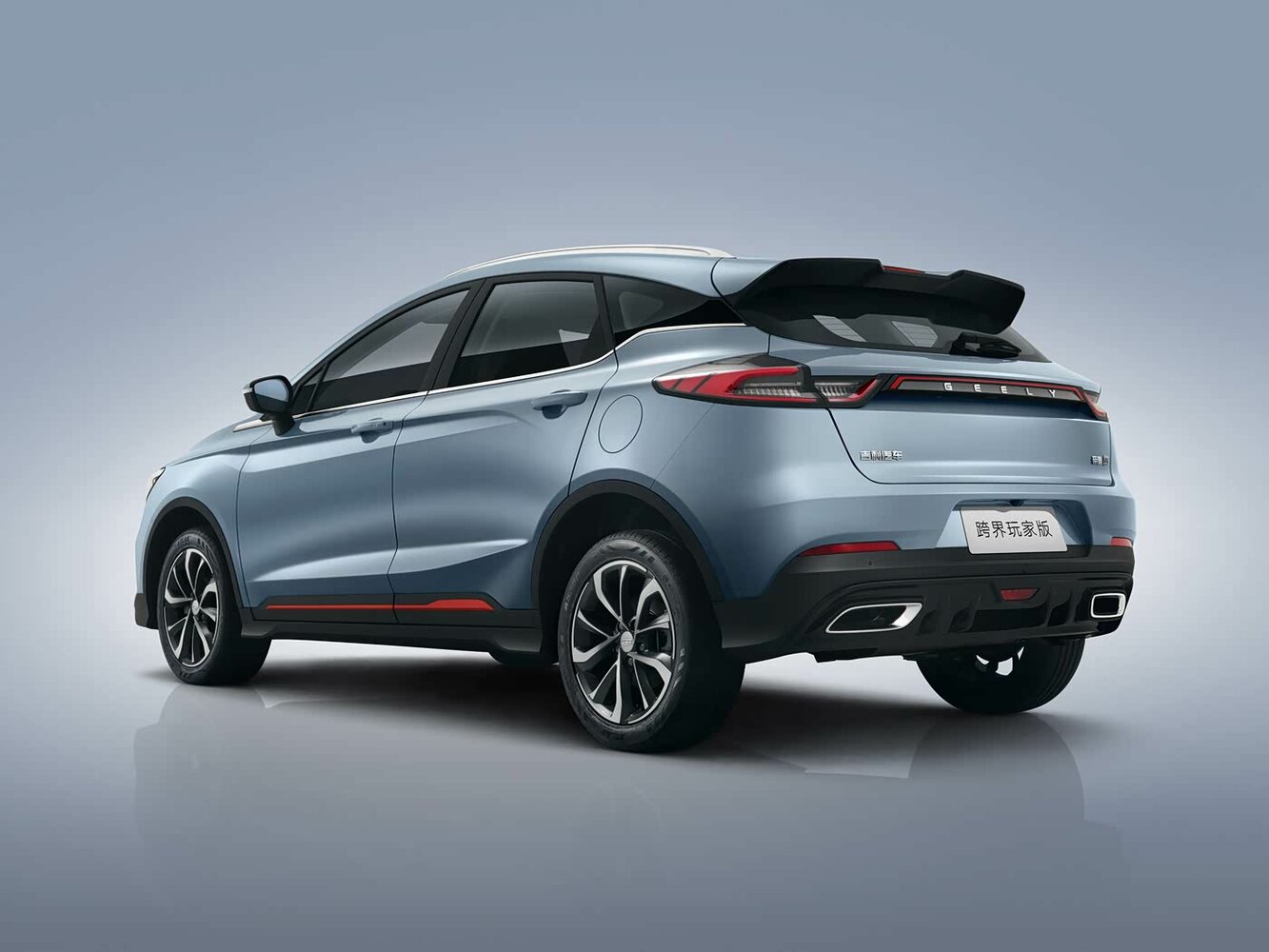 Geely Emgrand S, , 2021–2024, Внедорожник 5 дв.: Вид сзади в три четверти