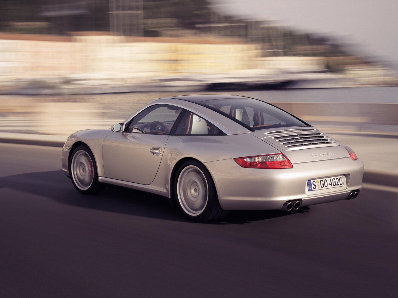 Porsche 911, VI (997), 2004–2009, Тарга Targa: Rear three-quarter view