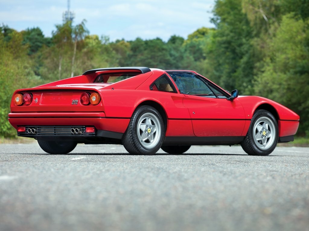 Ferrari 328, , 1985–1989, Тарга: Вид сзади в три четверти