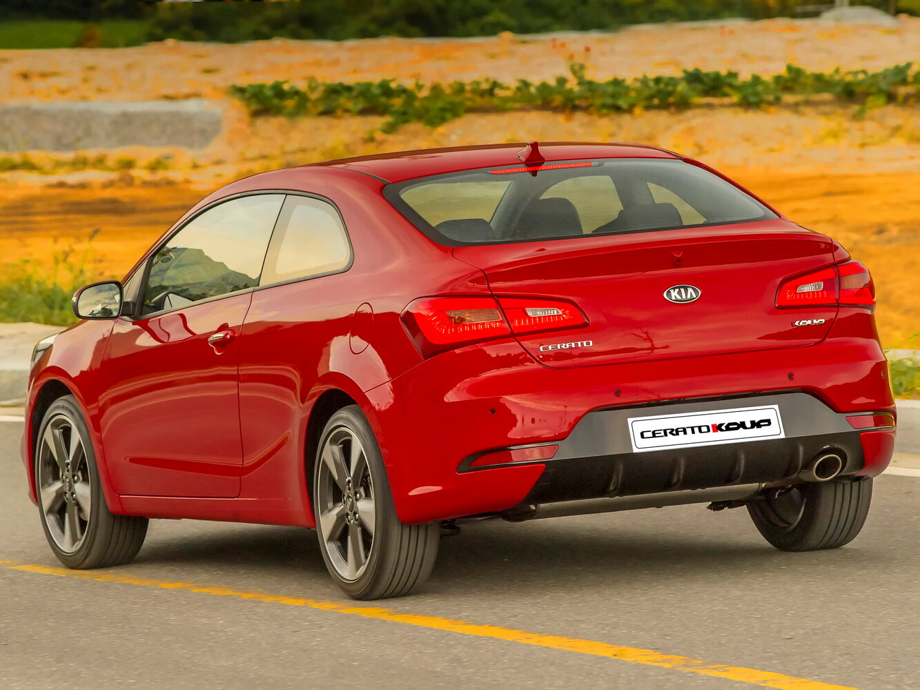 Kia Cerato, III, 2013–2016, Coupe Koup: Rear three-quarter view