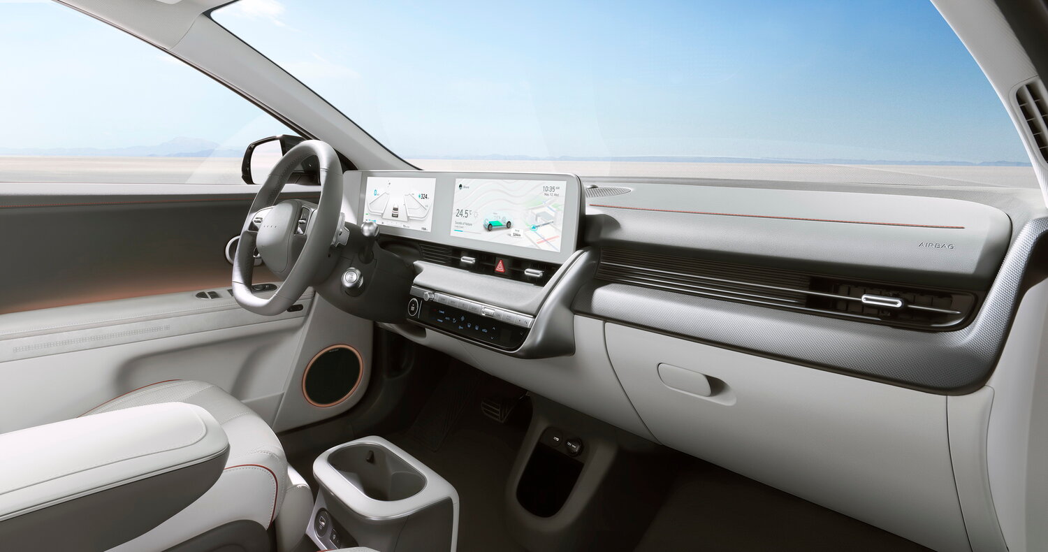 Hyundai IONIQ 5, I, 2021–2024, Внедорожник 5 дв.: Передняя часть салона