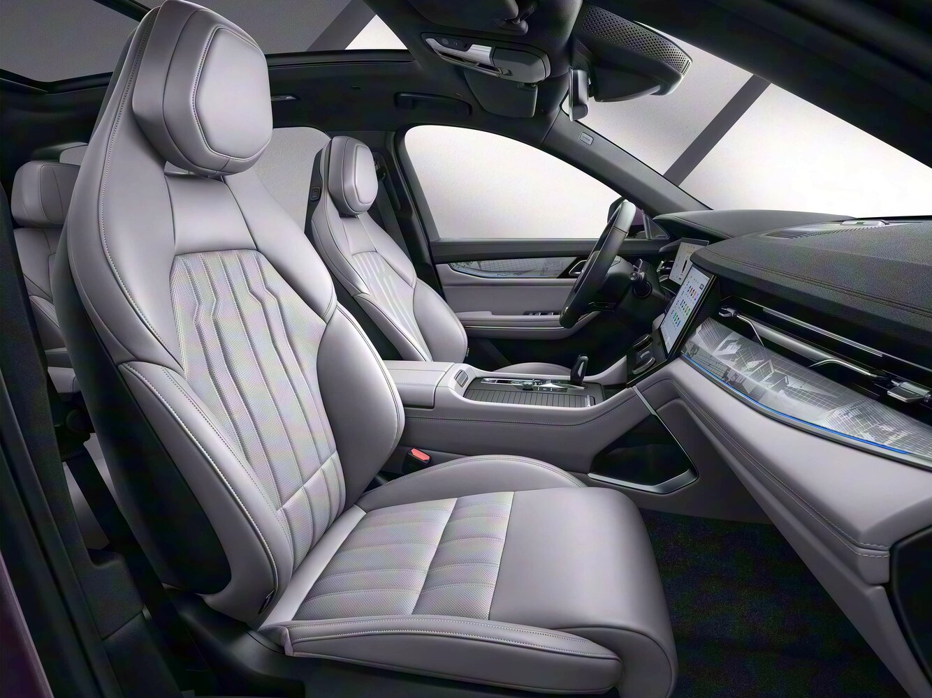 Lynk & Co 09, , 2021–2026, Внедорожник 5 дв.: Передняя часть салона