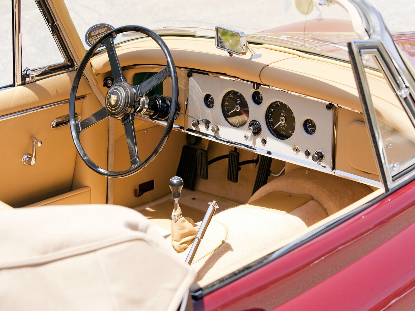 Jaguar XK, XK150, 1957–1961, Кабриолет: Передняя часть салона